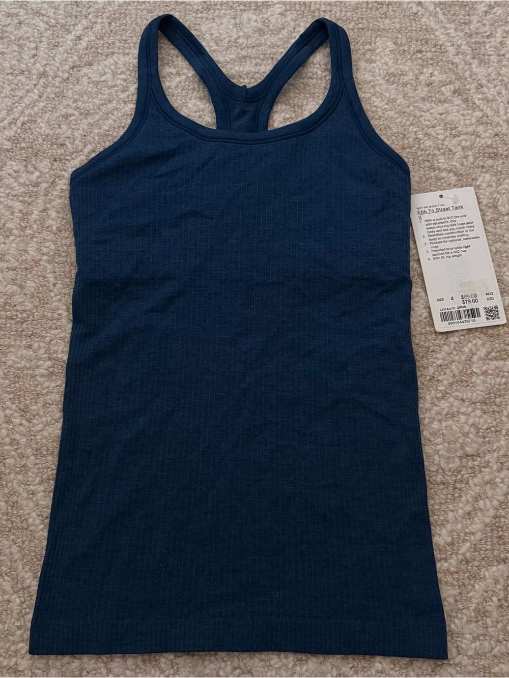 lululemon athletica dark blue Racerback Tank - Ebb To Street Tank II
